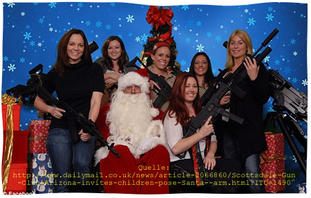 Quelle: http://www.dailymail.co.uk/news/article-2066860/Scottsdale-Gun-Club-Arizona-invites-children-pose-Santa--arm.html?ITO=1490
